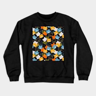 Abstrct Colorful Bear Cartoon Pattern Crewneck Sweatshirt